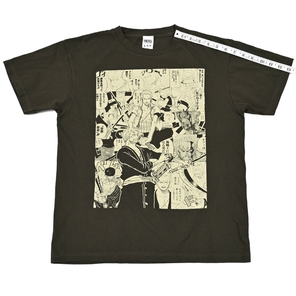 One Piece Anime Toru 25th Anniversary Shueisha Olive T Shirt Med Pirate Hunter - Picture 5 of 8